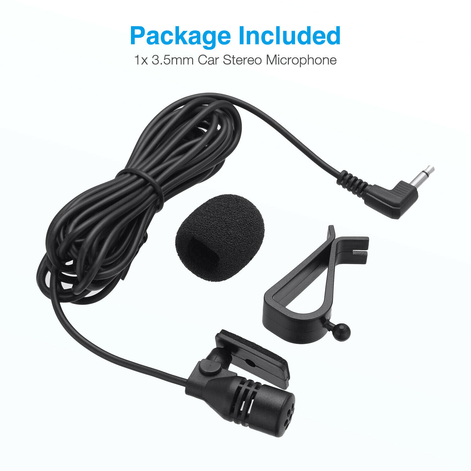 3.5mm External Mic for Kenwood Sony Alpine JVC Clarion Car Stereo Microphone - Fresh Stock Dated October 2025