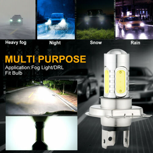 2x H4 9003 HB2 LED Bulb Hi/Lo Beam White Car Motorcycle Headlight High Power - Fresh Stock Dated October 2025