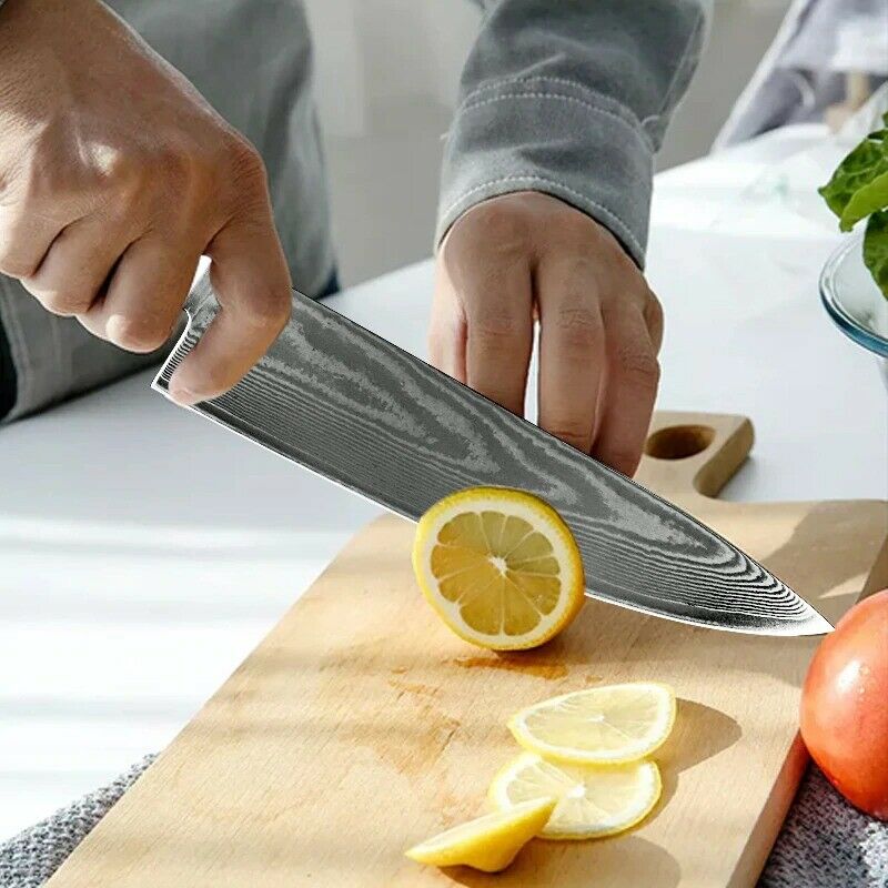 Kitchen Damascus Steel Chef Knife Set Handmade VG10 67 Layers Knives Wood Handle - Fresh Stock Dated October 2025