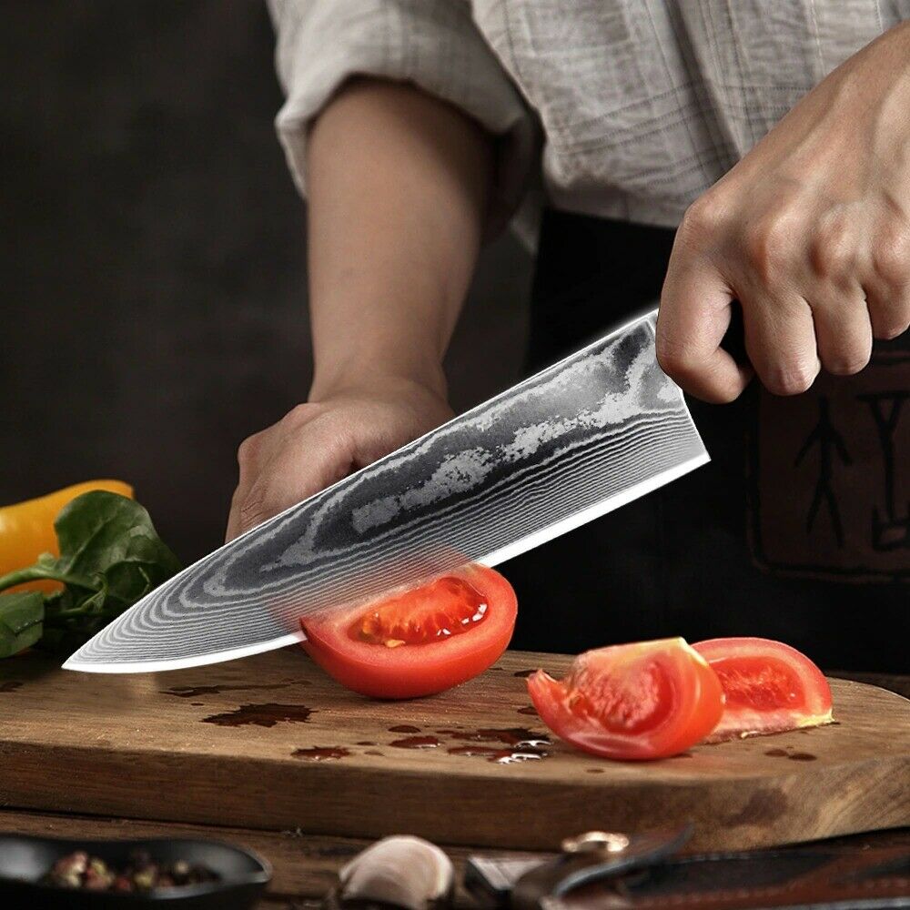 Kitchen Damascus Steel Chef Knife Set Handmade VG10 67 Layers Knives Wood Handle - Fresh Stock Dated October 2025