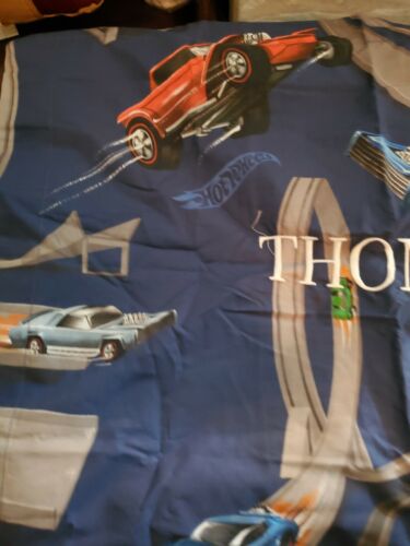 1 Pottery barn kid Hot wheels Cars  PILLOW Organic Sham Cover MONO THOMAS - Fresh Stock Dated October 2025