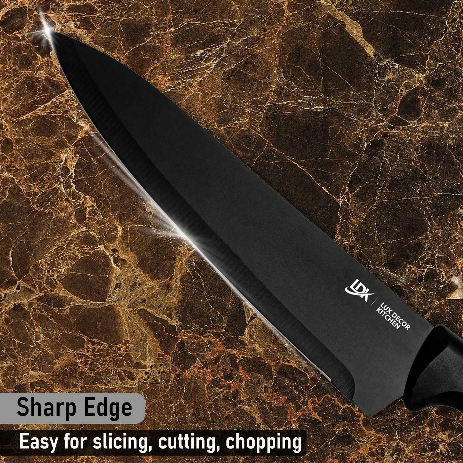 Knife Set Stainless Steel 7Pieces Professional Cutlery Pizza Kitchen Chef Knives - Fresh Stock Dated October 2025