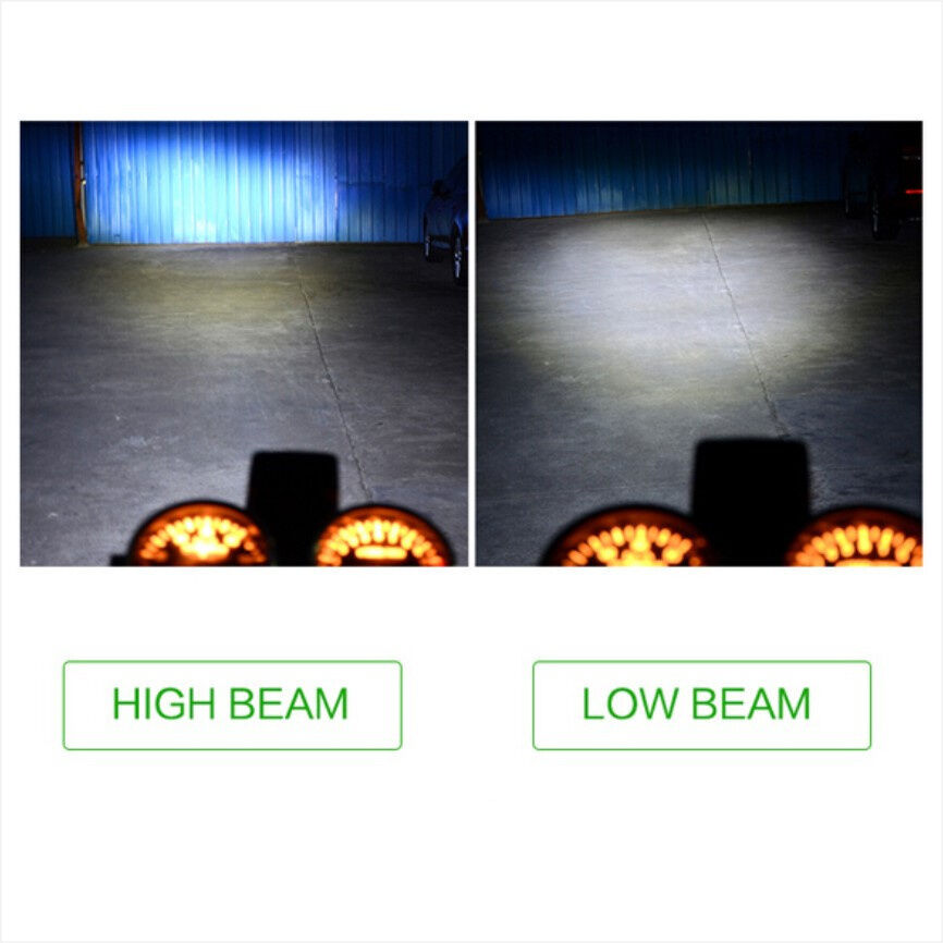 1x H4 3*COB LED Motorcycle Headlight Bulb High/Low Beam Fog Light 2000LM Scooter - Fresh Stock Dated October 2025