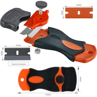 100pcs Plastic Razor Blades +2pc Razor Scraper Double Edged Sticker Removal Tool - Fresh Stock Dated October 2025