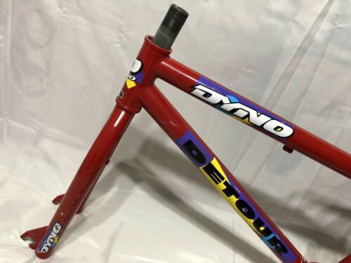 ORIGINAL PAINT DECALS 1990 DYNO DETOUR RED FRAME FORK BARS POST OLD SCHOOL BMX - Fresh Stock Dated October 2025