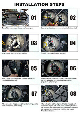 For Yamaha Raptor 700 700R 2006-2018 Xenon 6000K LED Headlights Bulb Hi Low Beam - Fresh Stock Dated October 2025