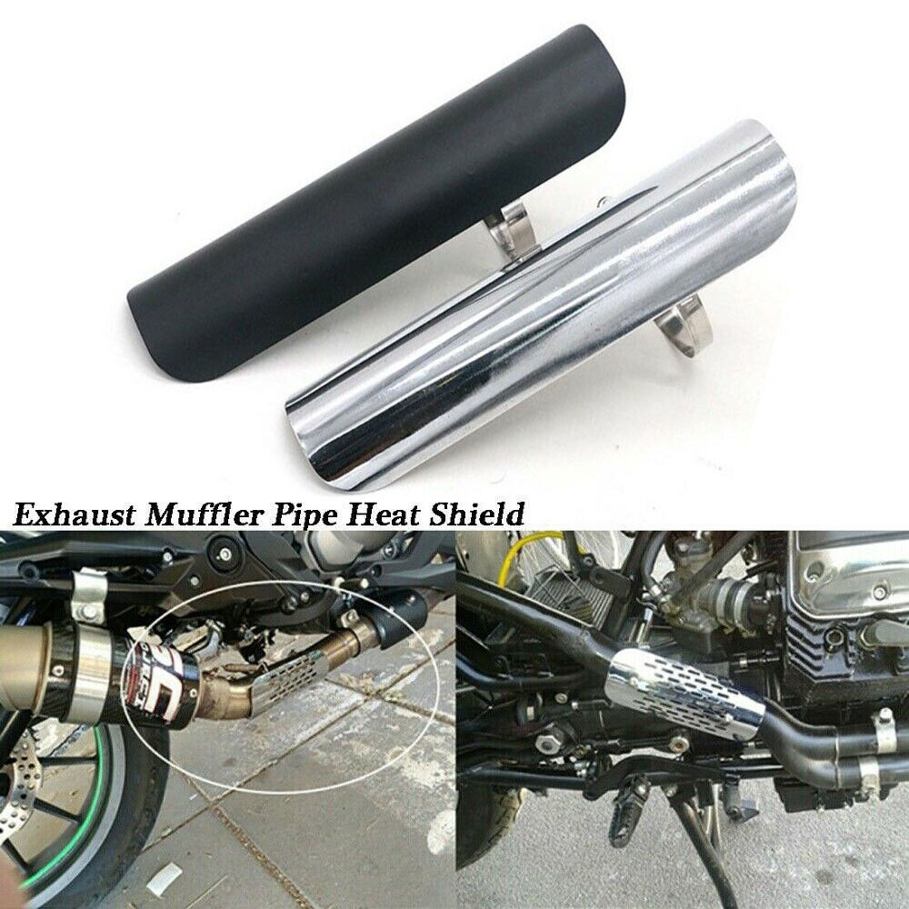 Black Motorcycle Exhaust Muffler Pipe Heat Shield Cover Heel Fit For Harley - Fresh Stock Dated October 2025