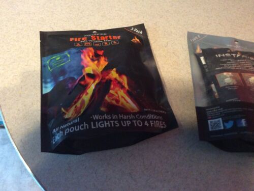 New Insta-Fire Fire Starter INS02 6 PACKS TOTAL! Fast usa shipping - Fresh Stock Dated October 2025