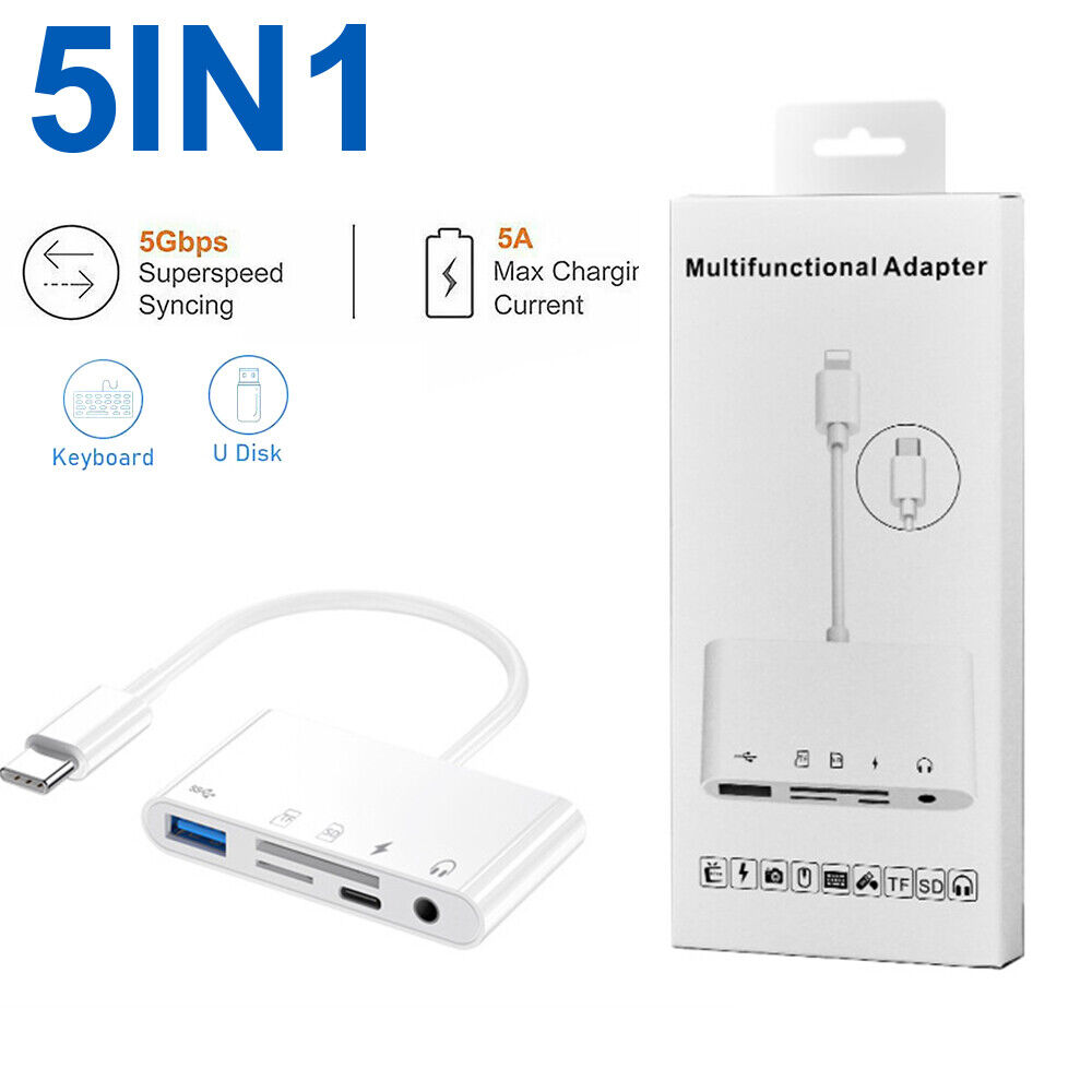 For Apple iPhone 15 Pro Max Plus USB Stick SD TF Card Reader Type C OTG Adapter - Fresh Stock Dated October 2025