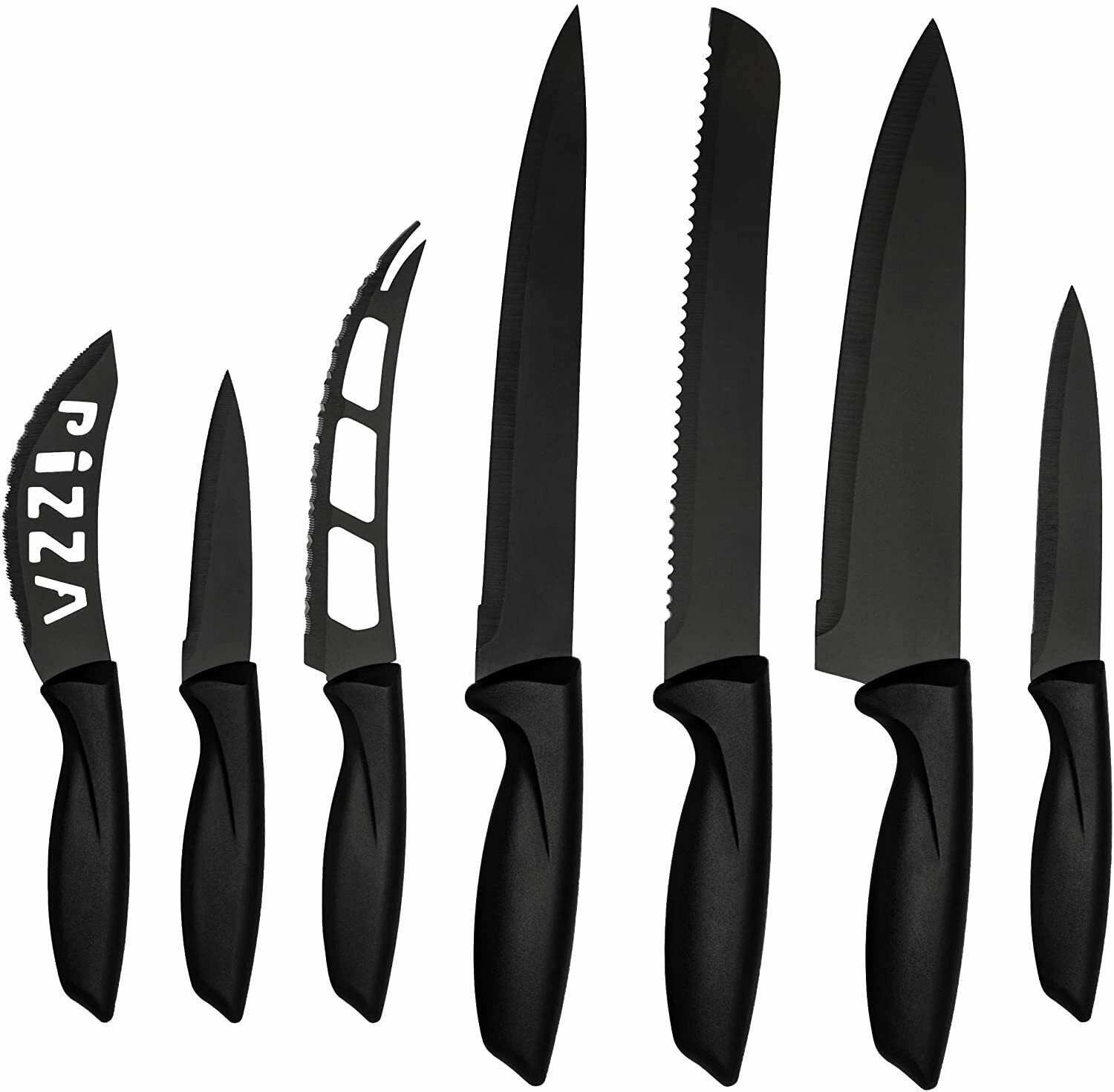 Knife Set Stainless Steel 7Pieces Professional Cutlery Pizza Kitchen Chef Knives - Fresh Stock Dated October 2025