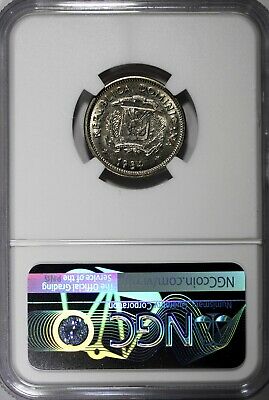 DOMINICAN REPUBLIC 1984 MO 5 Centavos NGC MS65 Sanchez and Mella KM# 59 (15) - Fresh Stock Dated October 2025
