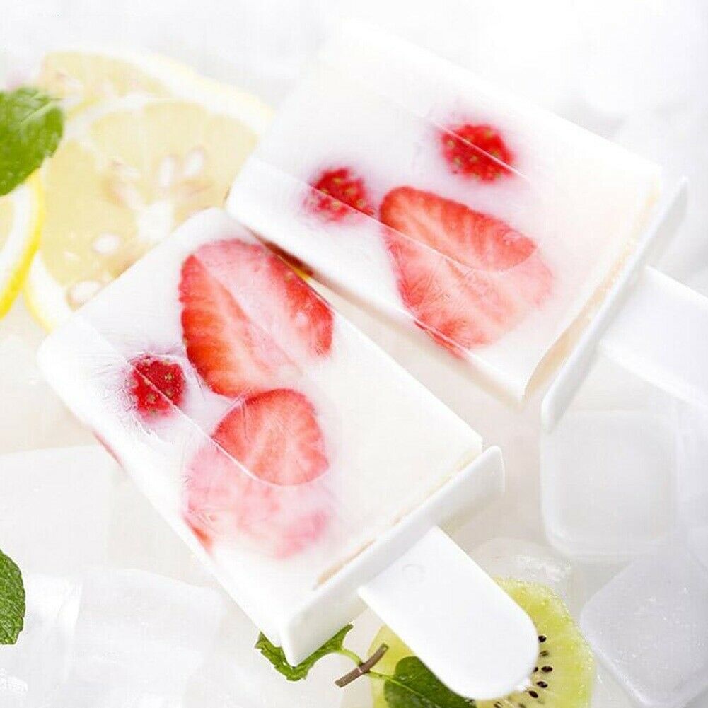 Frozen Popsicle Molds Ice Cream Pop Maker Freezer Sticks with Trays Fruit Summer - Fresh Stock Dated October 2025