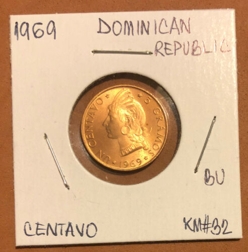 Dominican Republic 1969 Centavo  290223 combine shipping - Fresh Stock Dated October 2025