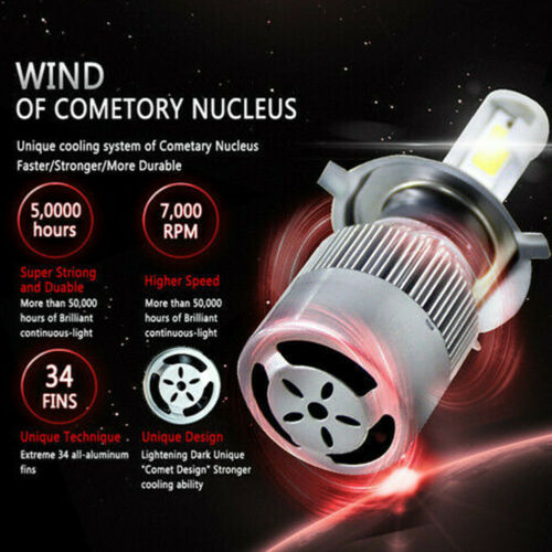 Blue H4 LED Headlight Bulb C6 For Honda VTX1300 C R RETRO VTX 1800 C R S N RETRO - Fresh Stock Dated October 2025