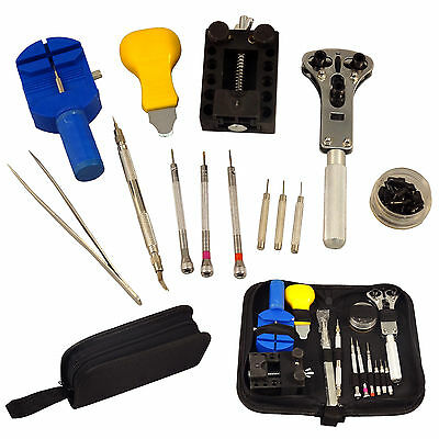 13 pc Watch Repair Tool Kit Zip Case Battery Opener Link Pin Remover Screwdriver - Fresh Stock Dated October 2025