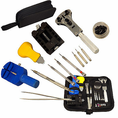 13 pc Watch Repair Tool Kit Zip Case Battery Opener Link Pin Remover Screwdriver - Fresh Stock Dated October 2025