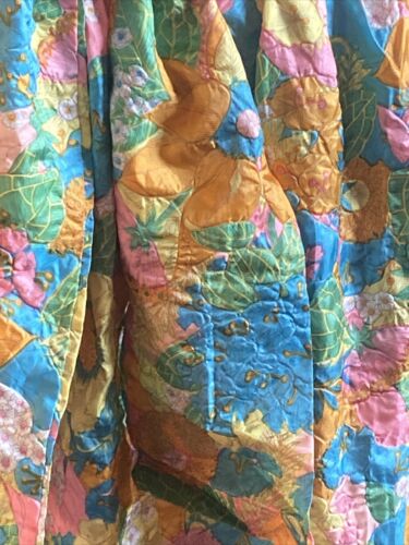Vintage  Floral maxi Skirt w/ scarf/ sash 1970s mod Crinkle Fabric 25” Waist (2) - Fresh Stock Dated October 2025