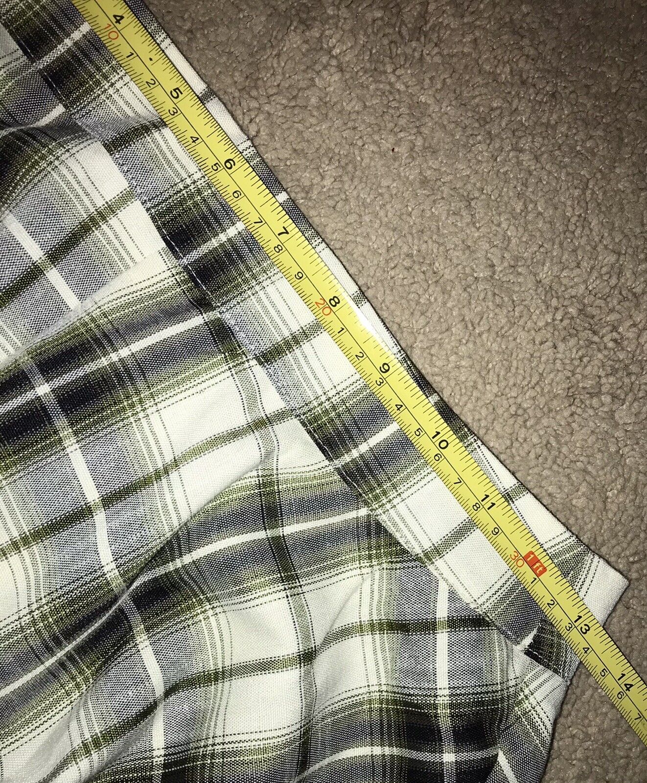 Vintage 1940s 1950s Style Black, Olive Green & White Plaid Swing Skirt XS / S - Fresh Stock Dated October 2025