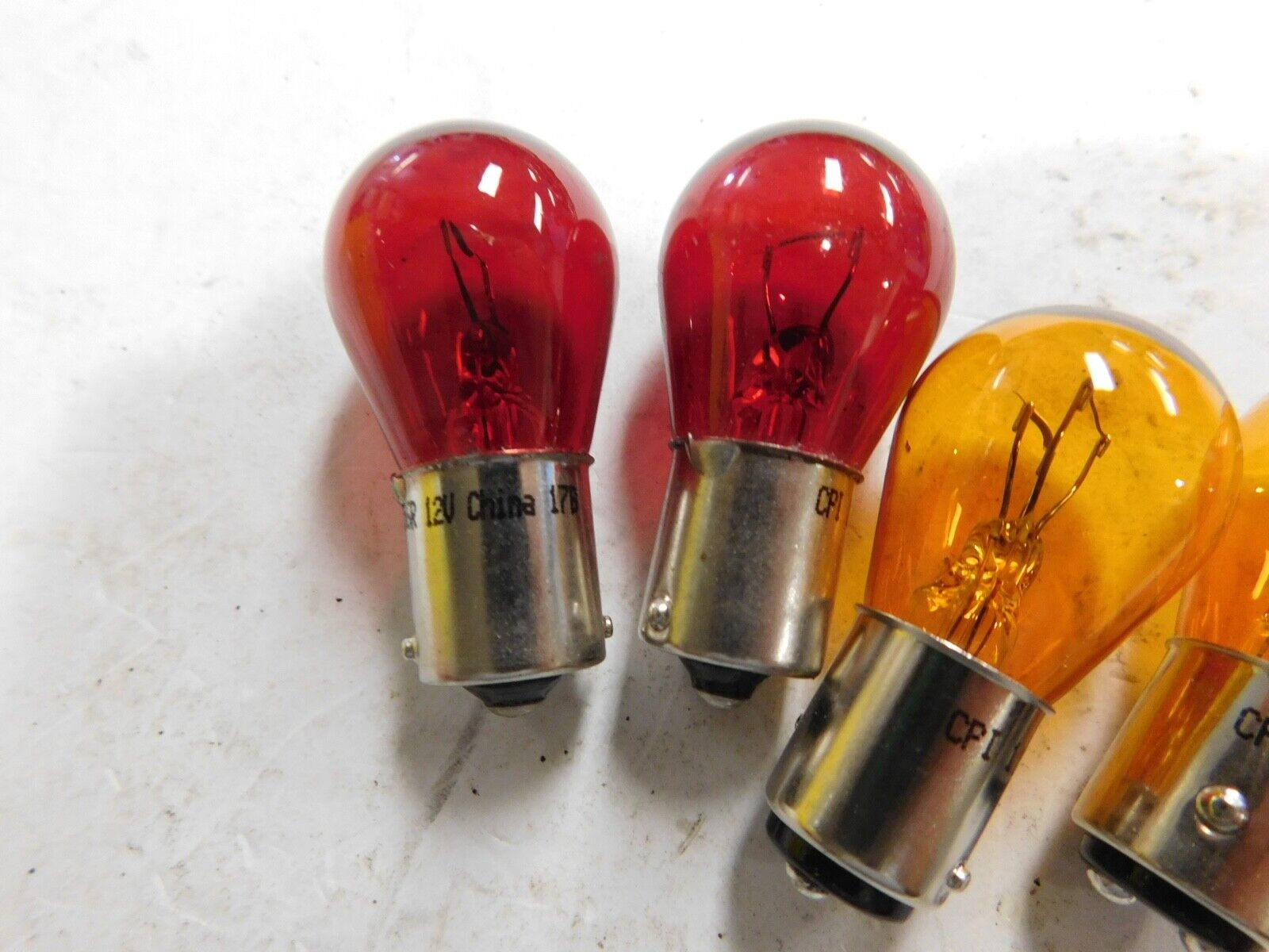 2/ AMBER 1157 2/ RED 1156 SINGLE DUAL FILAMENT BULBS TURN SIGNAL HARLEY DAVIDSON - Fresh Stock Dated October 2025