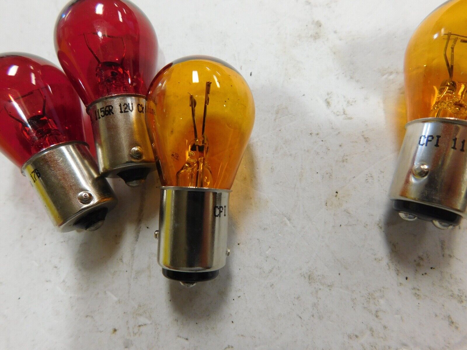 2/ AMBER 1157 2/ RED 1156 SINGLE DUAL FILAMENT BULBS TURN SIGNAL HARLEY DAVIDSON - Fresh Stock Dated October 2025