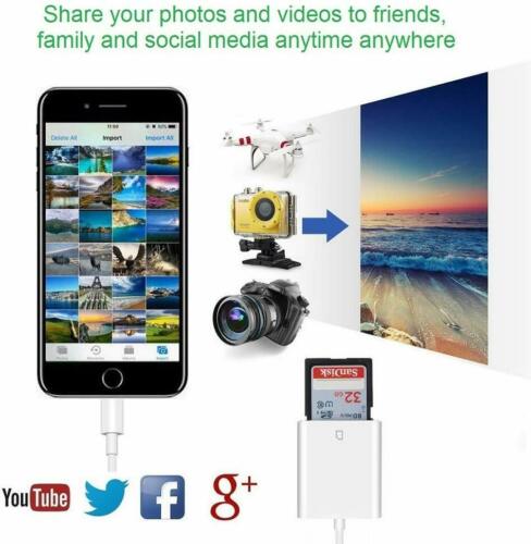 Camera Reader Micro SD TF/SD Card Adapter For iOS 9.2 iPhone 6 7 8 Plus 11 XS - Fresh Stock Dated October 2025