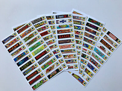 Japan Nintendo 64 N64 Sticker End Labels -For All 196 Custom Japan Game Stickers - Fresh Stock Dated October 2025