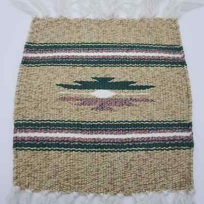 Vintage Wool Saddle Blanket Aztec Mexican Green White Tan Equestrian Horse - Fresh Stock Dated October 2025