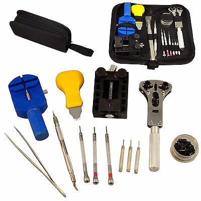 13 pc Watch Repair Tool Kit Zip Case Battery Opener Link Pin Remover Screwdriver - Fresh Stock Dated October 2025