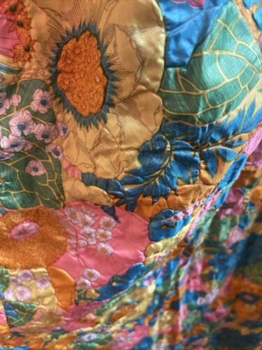 Vintage  Floral maxi Skirt w/ scarf/ sash 1970s mod Crinkle Fabric 25” Waist (2) - Fresh Stock Dated October 2025