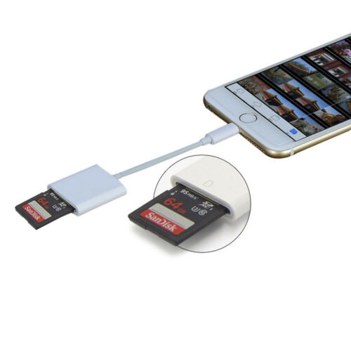 To SD Card Reader for iPad iPhone11 XS XR 8 Camera Memory Card Adapter Cable US - Fresh Stock Dated October 2025