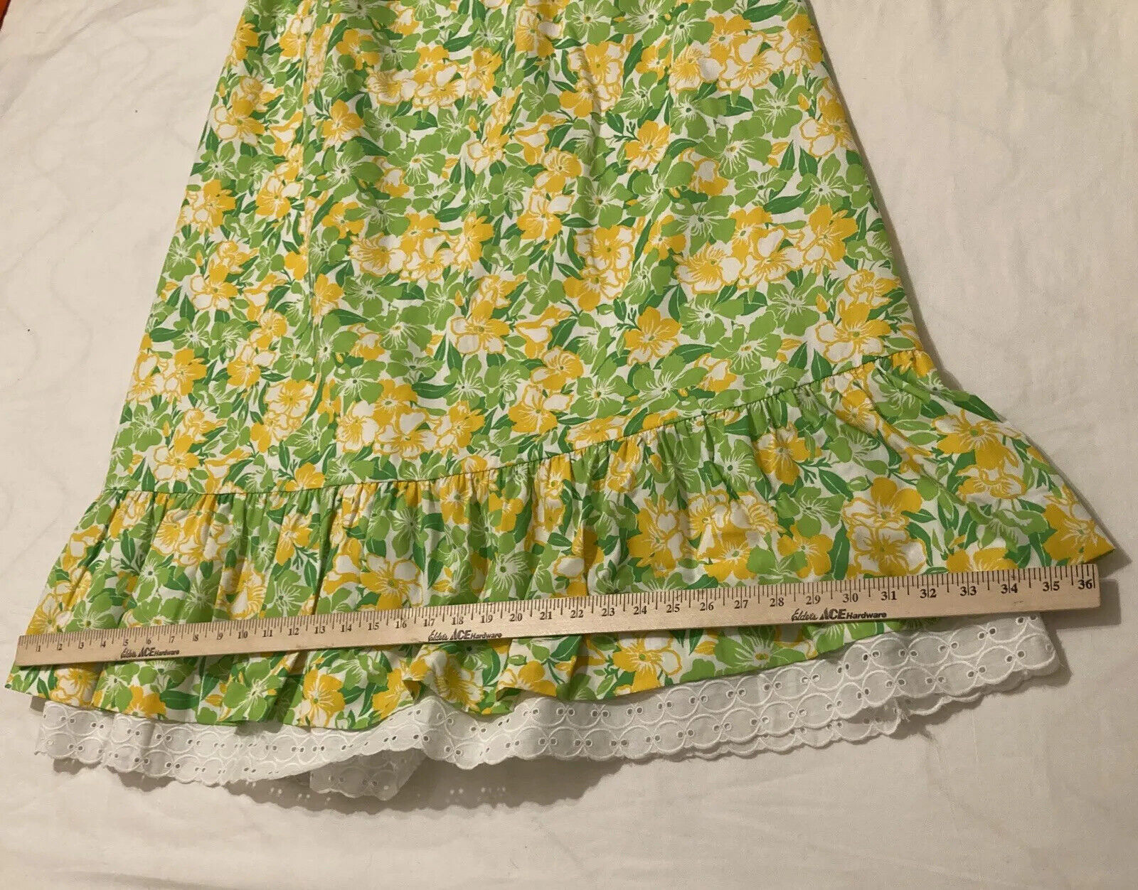 Rare! True Vintage THE LILLY Pulitzer Floral Maxi Ruffle Trim Skirt Lined -NWOT! - Fresh Stock Dated October 2025