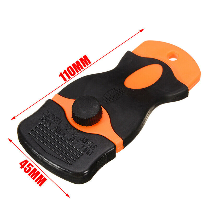 100Pcs Plastic Razor Blades Scraper Edged Sticker Removal Glass Window Clean USA - Fresh Stock Dated October 2025