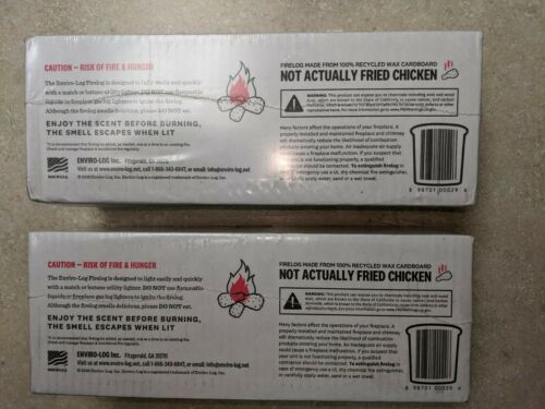 KFC® Limited-Edition 11 Herbs & Spices Firelog by Enviro-Log®  SET OF 2 LOT - Fresh Stock Dated October 2025