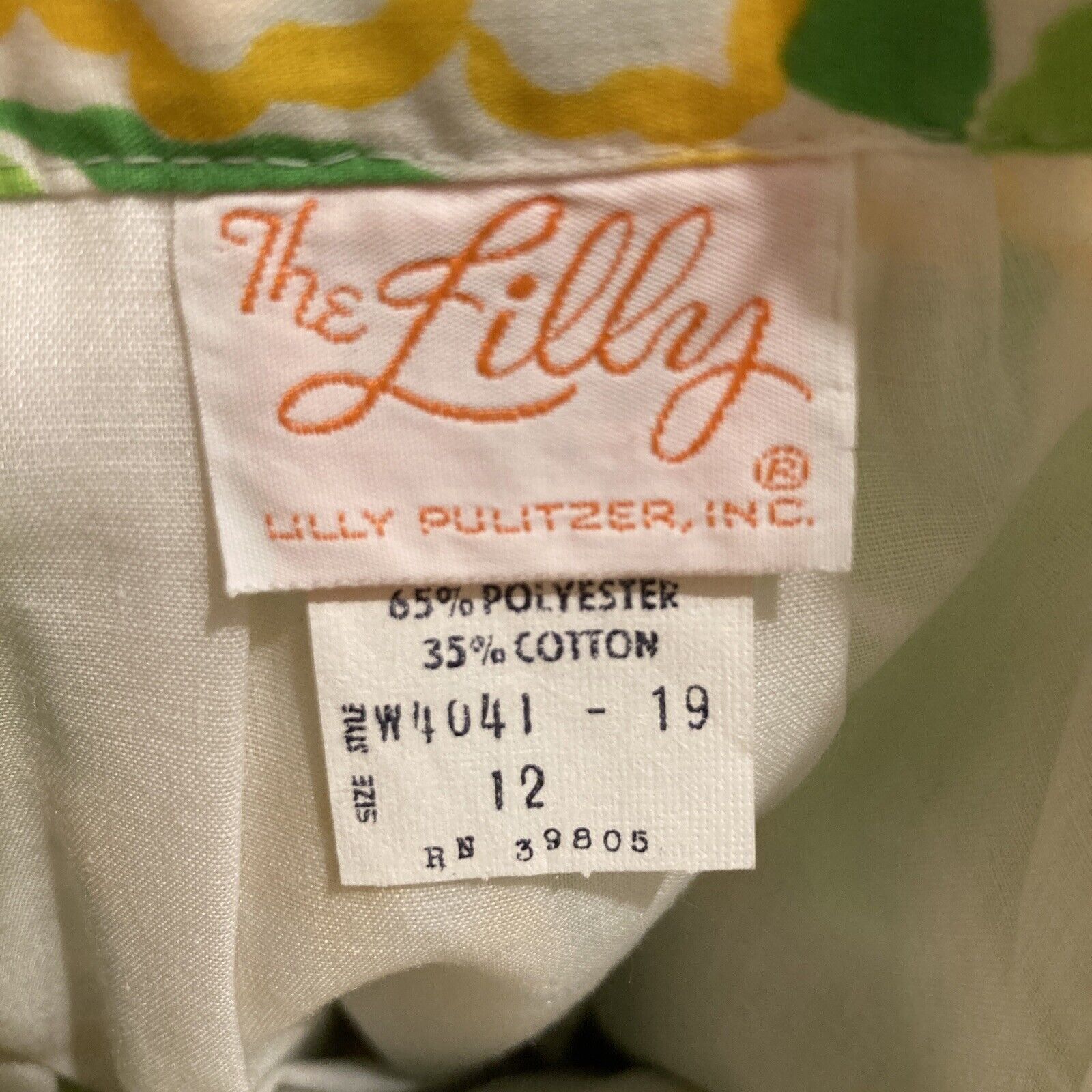 Rare! True Vintage THE LILLY Pulitzer Floral Maxi Ruffle Trim Skirt Lined -NWOT! - Fresh Stock Dated October 2025