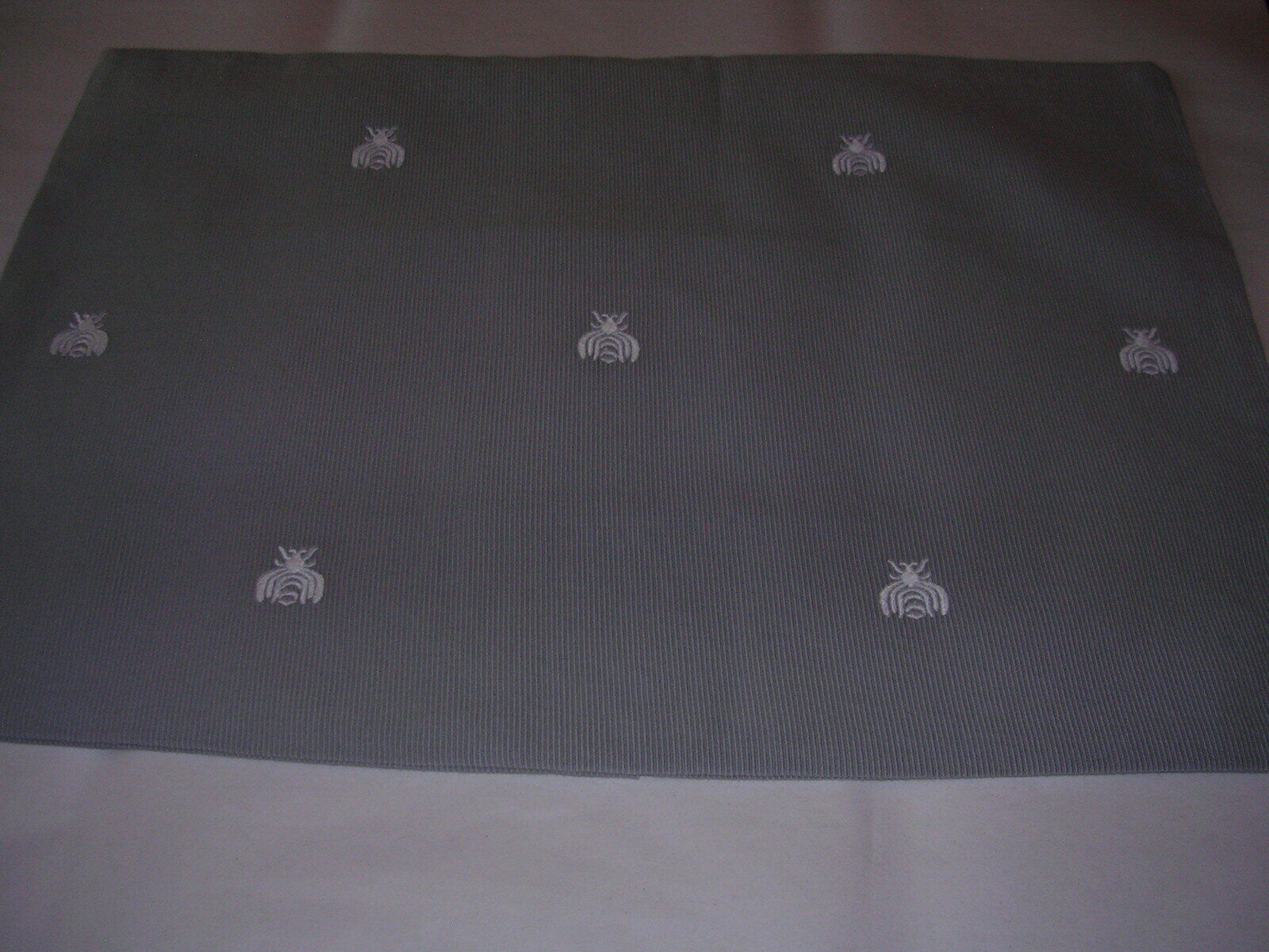 RESTORATION HARDWARE TEEN EMBROIDERED BEE BOUDOIR SHAM GREY 100% COTTON 12 X 18 - Fresh Stock Dated October 2025