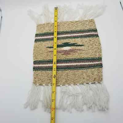 Vintage Wool Saddle Blanket Aztec Mexican Green White Tan Equestrian Horse - Fresh Stock Dated October 2025