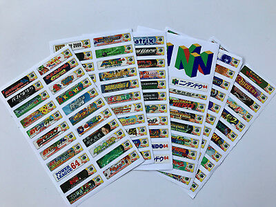 Japan Nintendo 64 N64 Sticker End Labels -For All 196 Custom Japan Game Stickers - Fresh Stock Dated October 2025