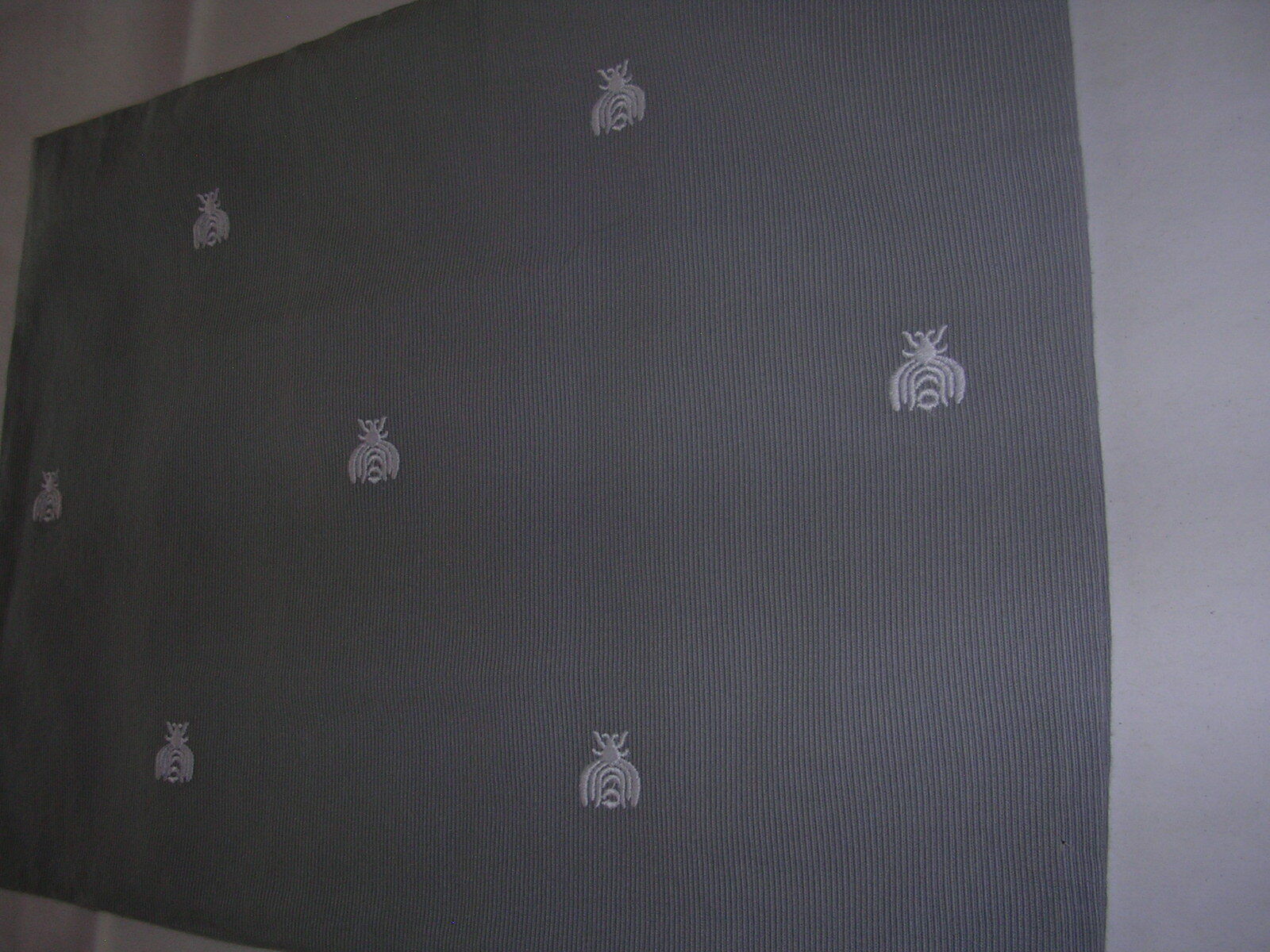 RESTORATION HARDWARE TEEN EMBROIDERED BEE BOUDOIR SHAM GREY 100% COTTON 12 X 18 - Fresh Stock Dated October 2025