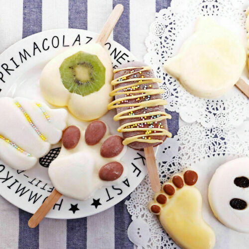 Silicone Ice Cream Mold Ice Lolly Maker Frozen Mould Popsicle Chocolate Tray - Fresh Stock Dated October 2025