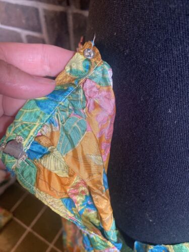 Vintage  Floral maxi Skirt w/ scarf/ sash 1970s mod Crinkle Fabric 25” Waist (2) - Fresh Stock Dated October 2025