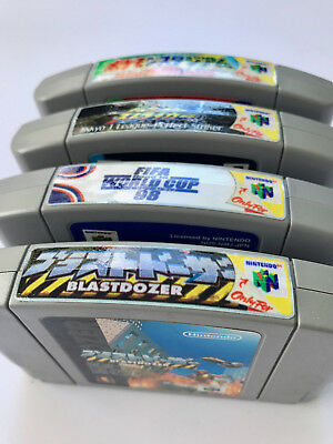 Japan Nintendo 64 N64 Sticker End Labels -For All 196 Custom Japan Game Stickers - Fresh Stock Dated October 2025