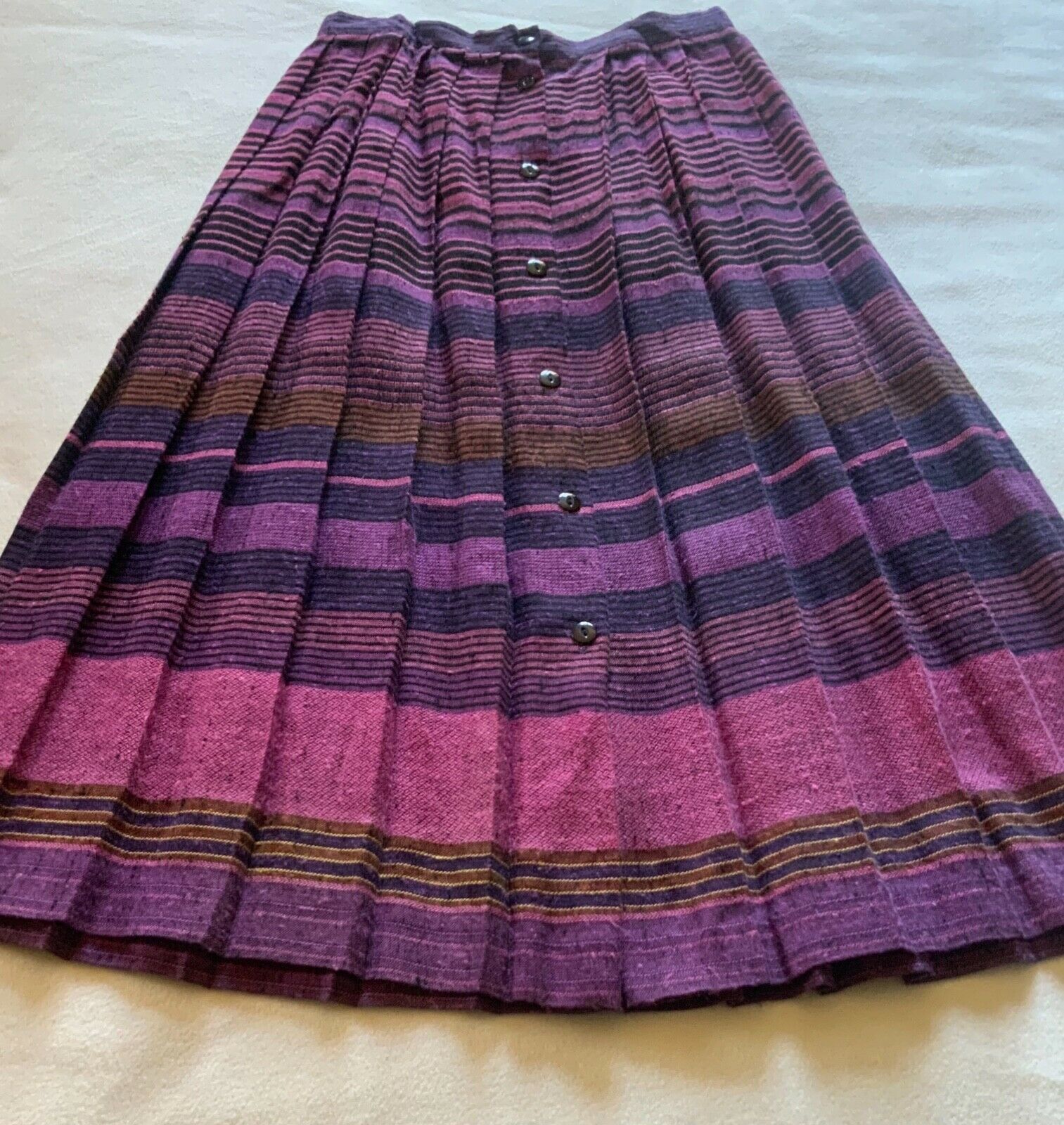 Vintage striped accordion pleat skirt by Counterparts. - Fresh Stock Dated October 2025
