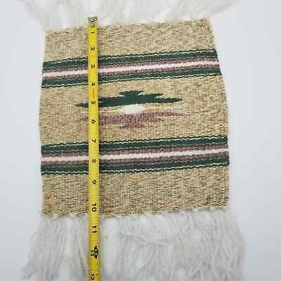 Vintage Wool Saddle Blanket Aztec Mexican Green White Tan Equestrian Horse - Fresh Stock Dated October 2025