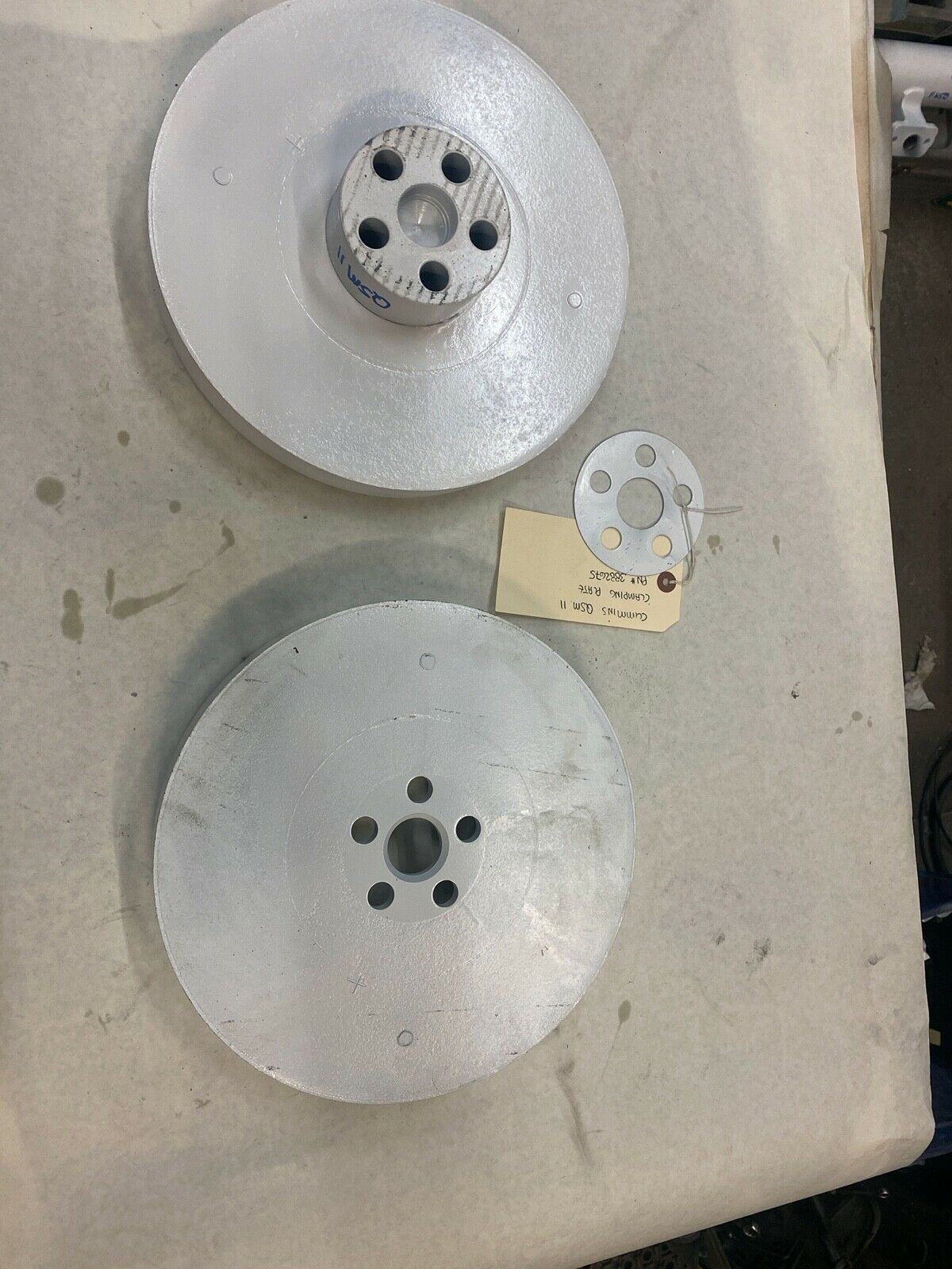 Cummins QSM11 Vibration Damper 3161942 w/ crankshaft adapter 3417651 and clampin - Fresh Stock Dated October 2025