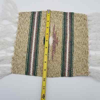 Vintage Wool Saddle Blanket Aztec Mexican Green White Tan Equestrian Horse - Fresh Stock Dated October 2025