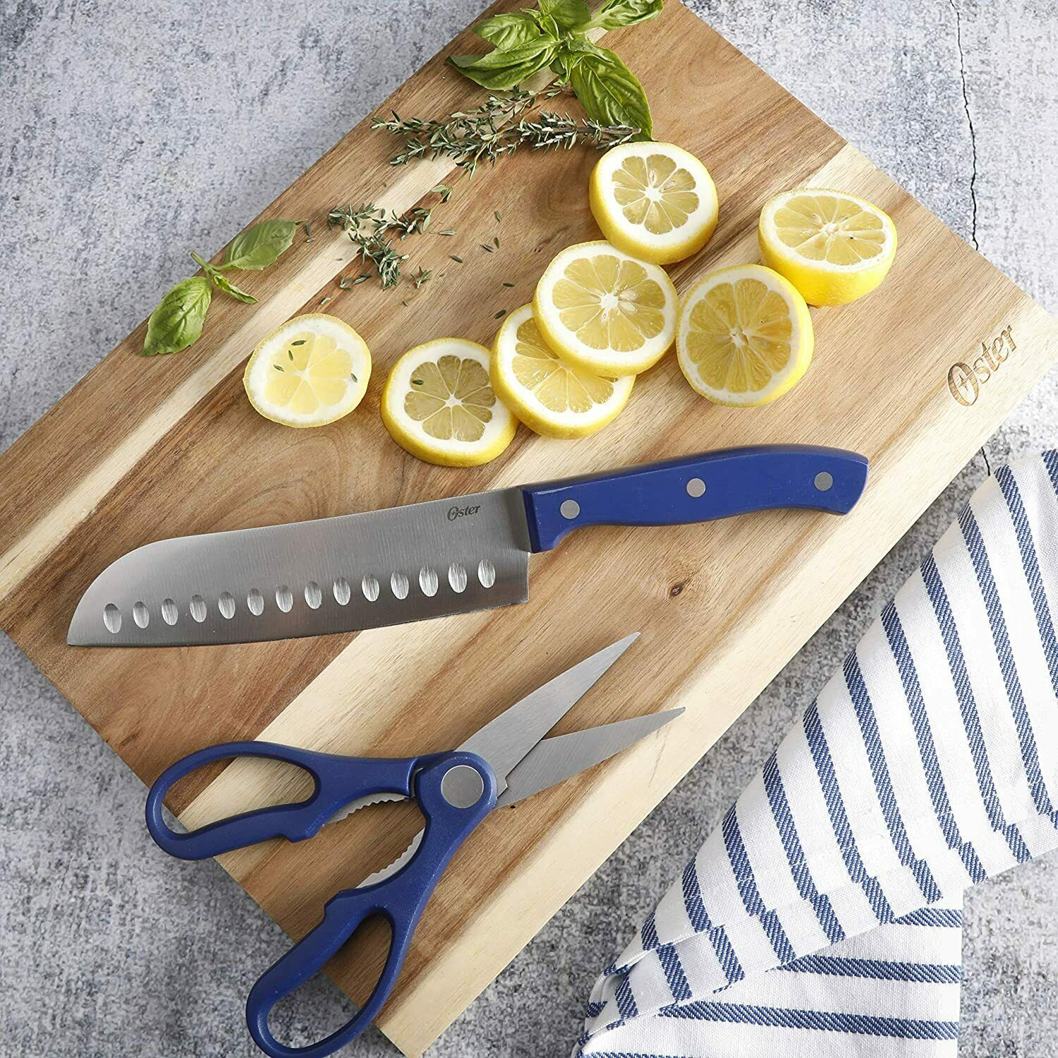 Knife Set, 22-Piece Kitchen Knife Set with Block Wooden German Stainless Steel - Fresh Stock Dated October 2025