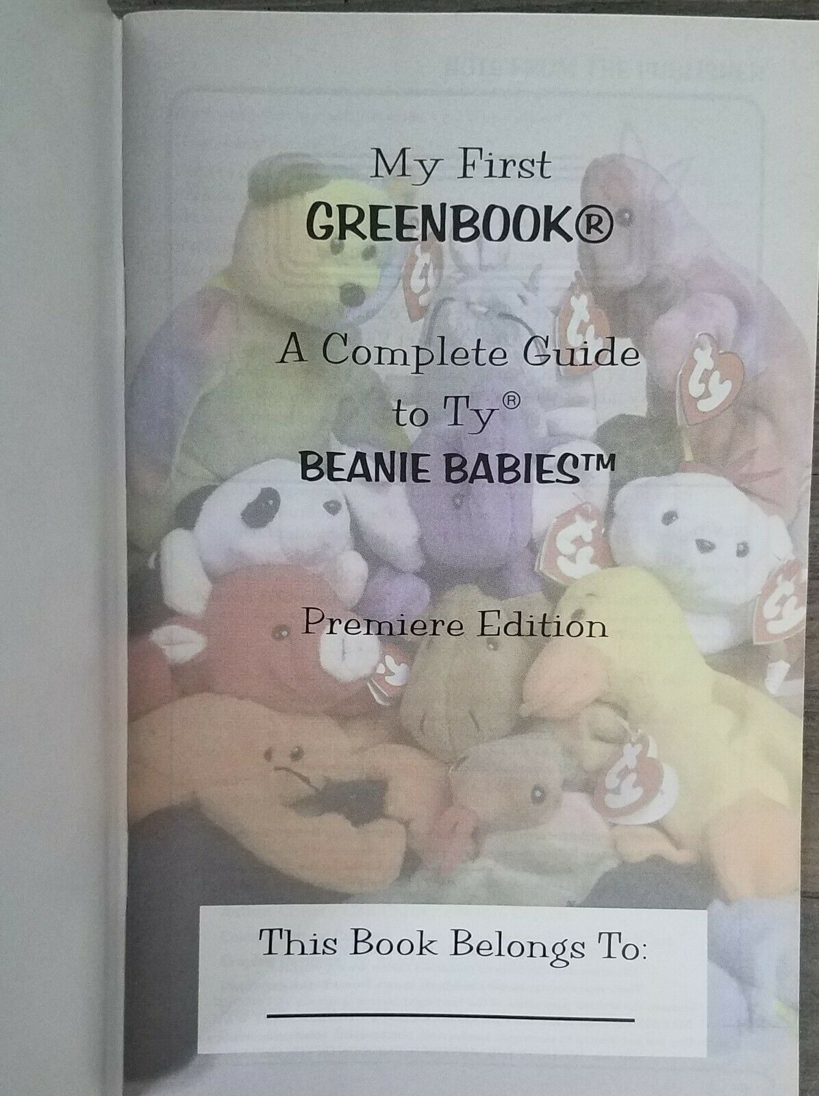 MY FIRST GREENBOOK BEANIE BABIES FIRST COMPLETE 1997 GUIDE - Fresh Stock Dated October 2025