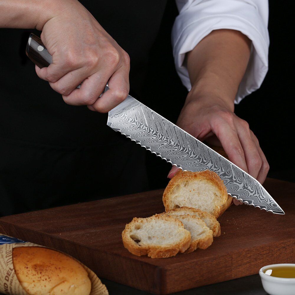 8Pcs TURWHO Kitchen Chef Knife Santoku Bread Japanese VG10 Damascus Steel Knife - Fresh Stock Dated October 2025