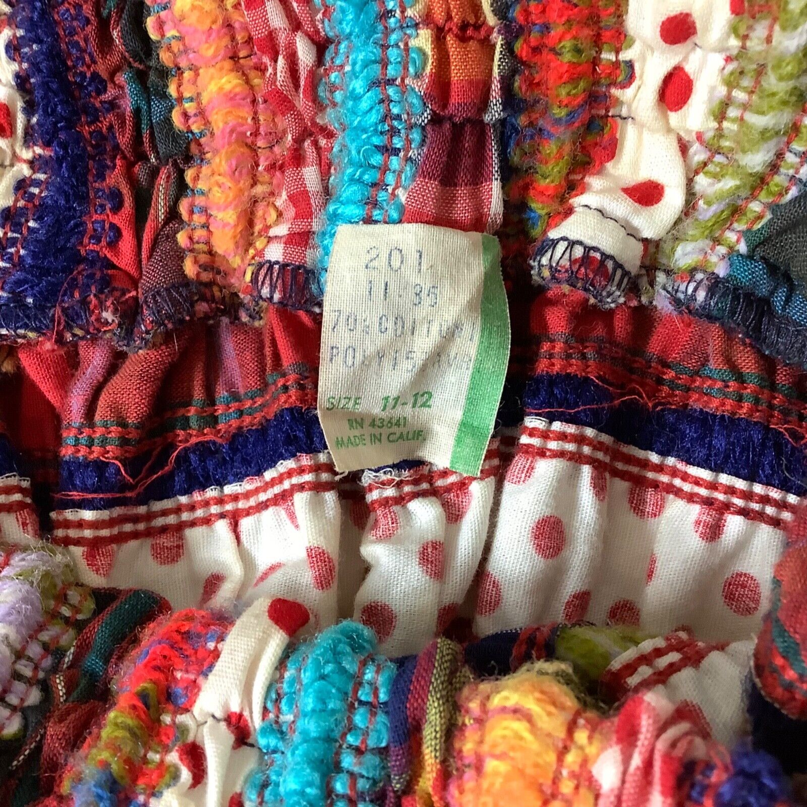 Vintage 60s 70s Embroidered Crochet Patchwork Smocked Maxi Skirt - Fresh Stock Dated October 2025