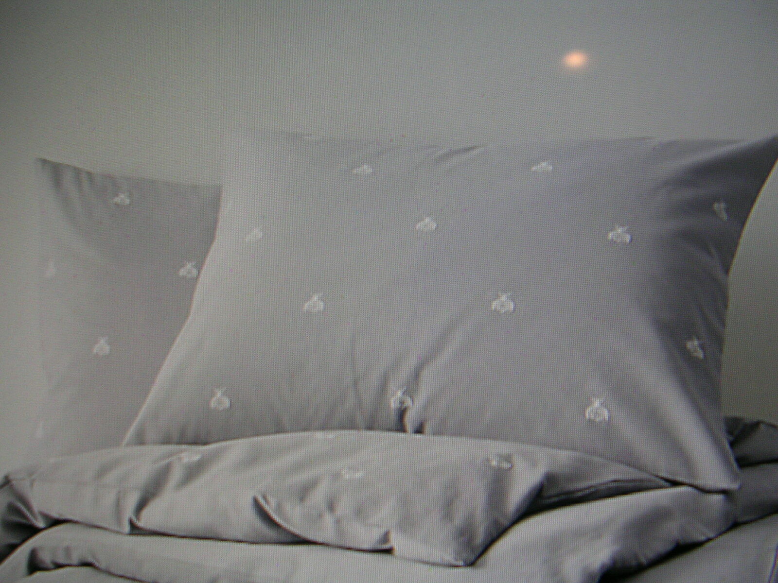 RESTORATION HARDWARE TEEN EMBROIDERED BEE BOUDOIR SHAM GREY 100% COTTON 12 X 18 - Fresh Stock Dated October 2025